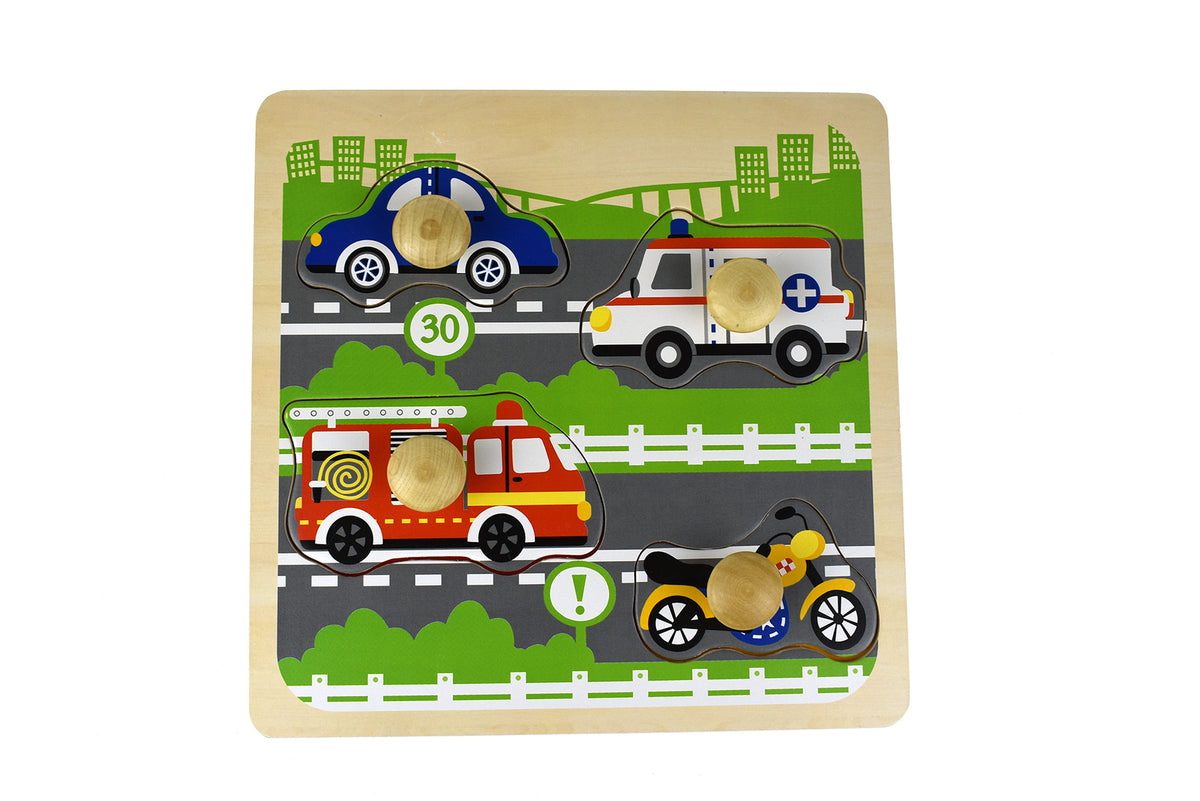 Kaper Kidz Traffic Peg Puzzle