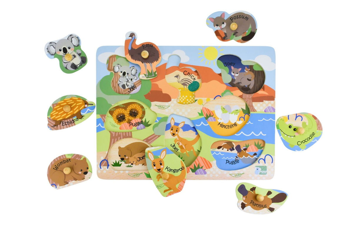 Aussie Animals and their Babies Puzzle