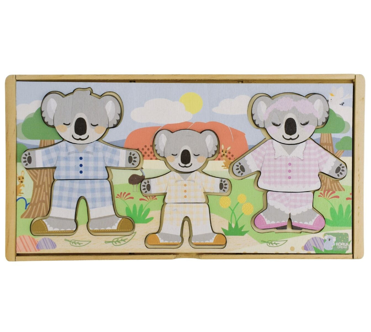 Koala Dream Dressing Koala Family with Expressions Puzzle