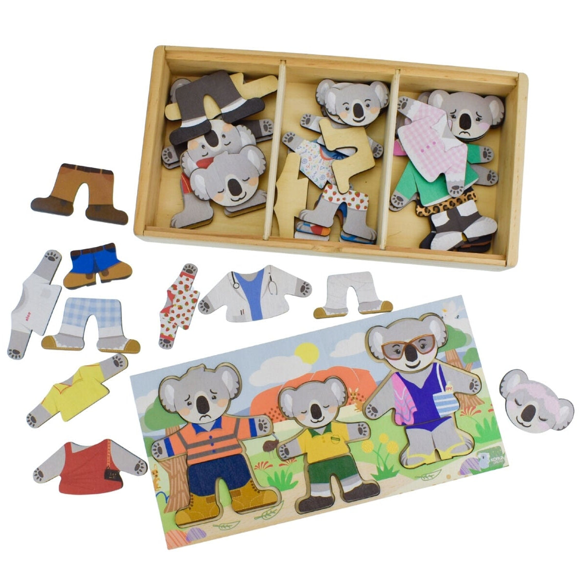Koala Dream Dressing Koala Family with Expressions Puzzle