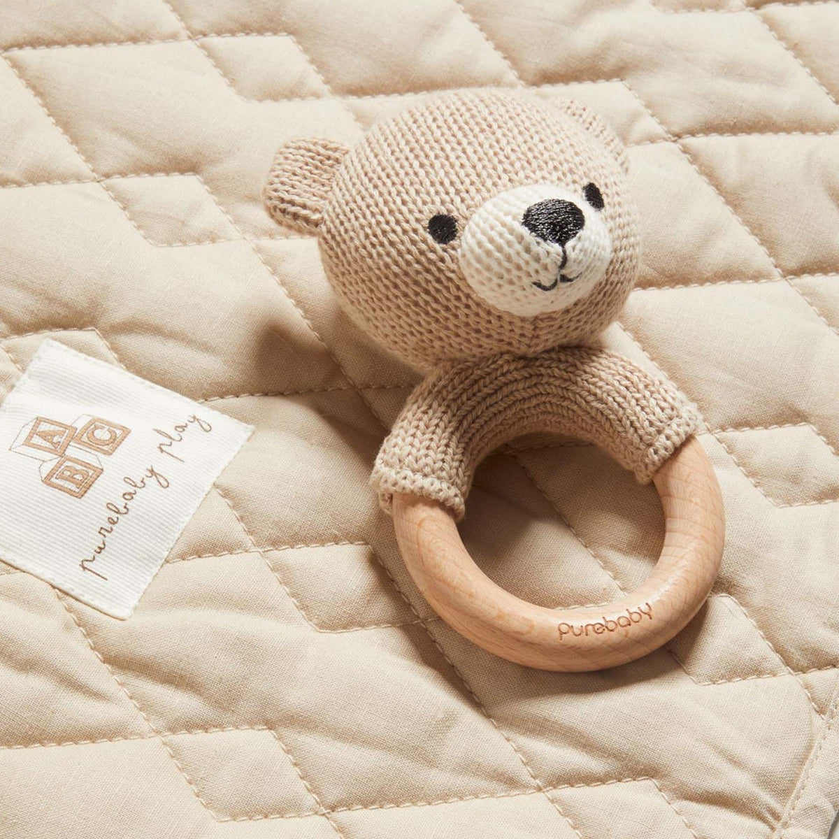 Knitted Bear Rattle