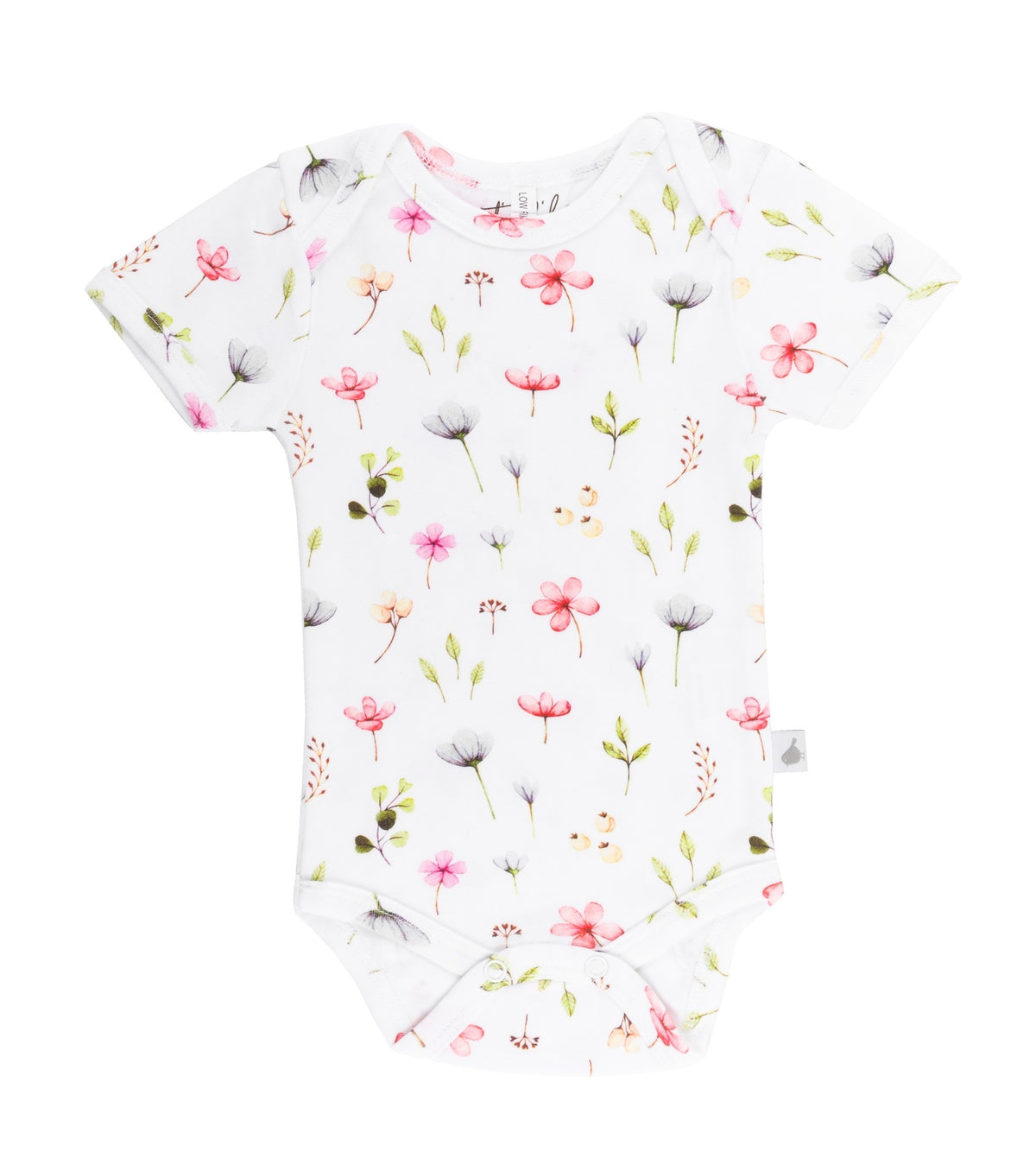 Emotion &amp; Kids Fleur Organic Cotton Short Sleeve Bodysuit