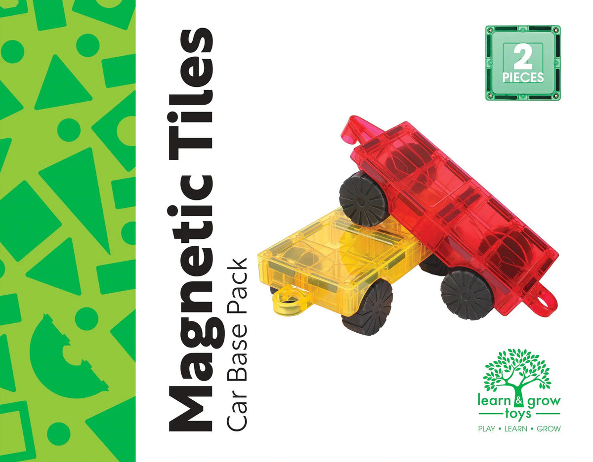 Learn &amp; Grow Magnetic Tiles - Car Base Pack (2 Pieces)