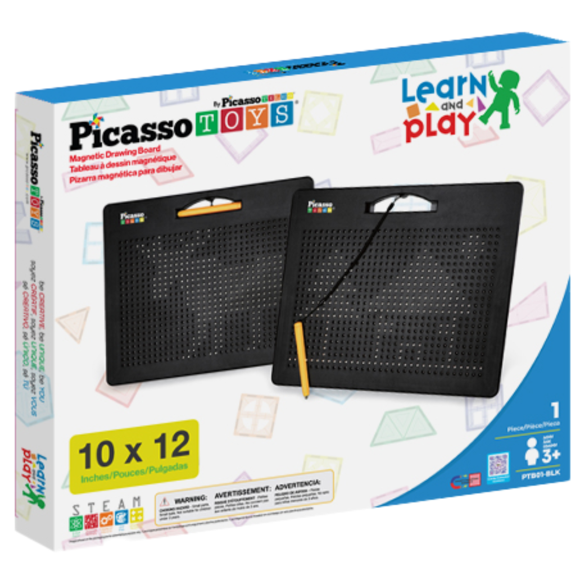 Picasso Tiles - Magnetic Drawing Board Freestyle - Black