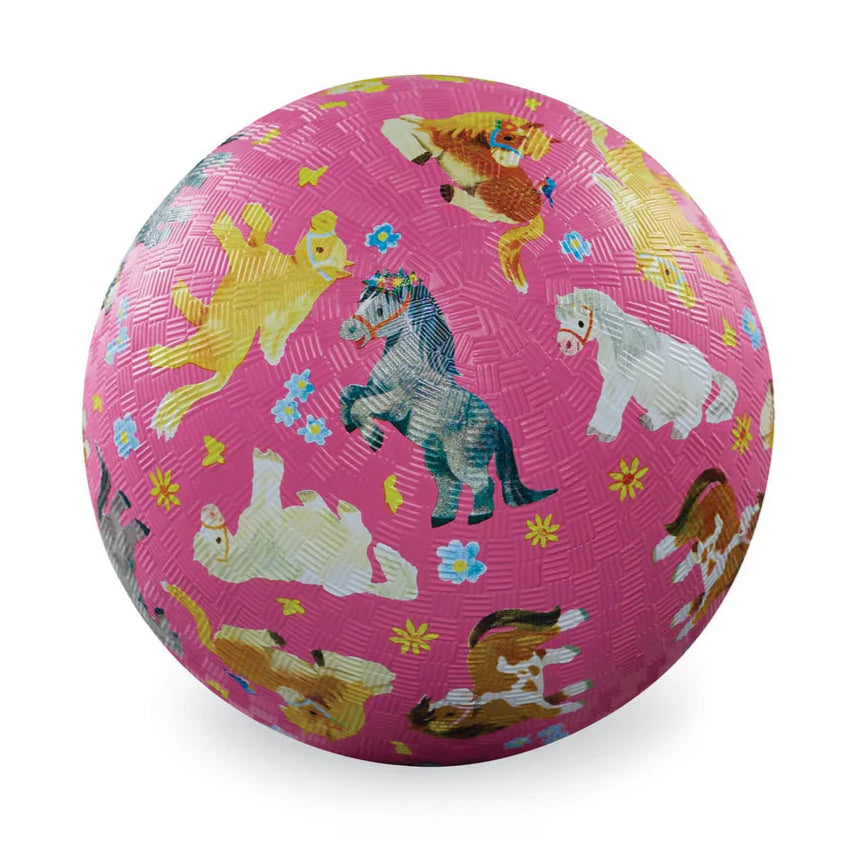 Crocodile Creek Playground Ball 5 Inch - Pretty Ponies