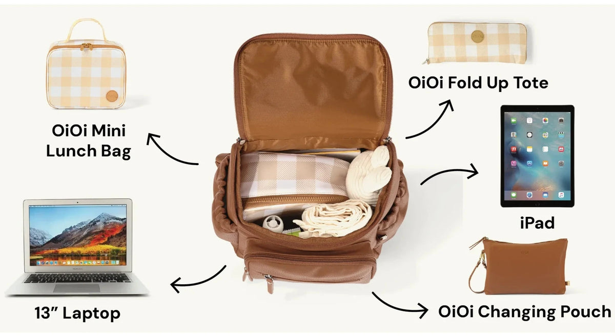 OiOi Mini Signature Backpack- Oat