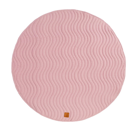 Quilted Linen Play Mat - Blush Pink