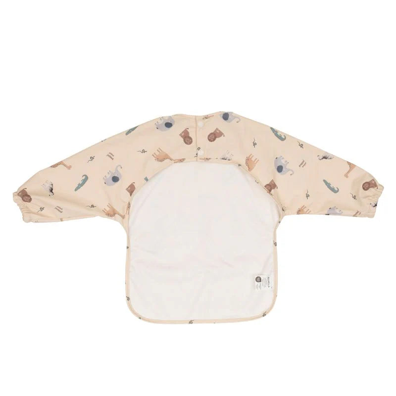 All4Ella Recycled long sleeve bib - Wild Animals