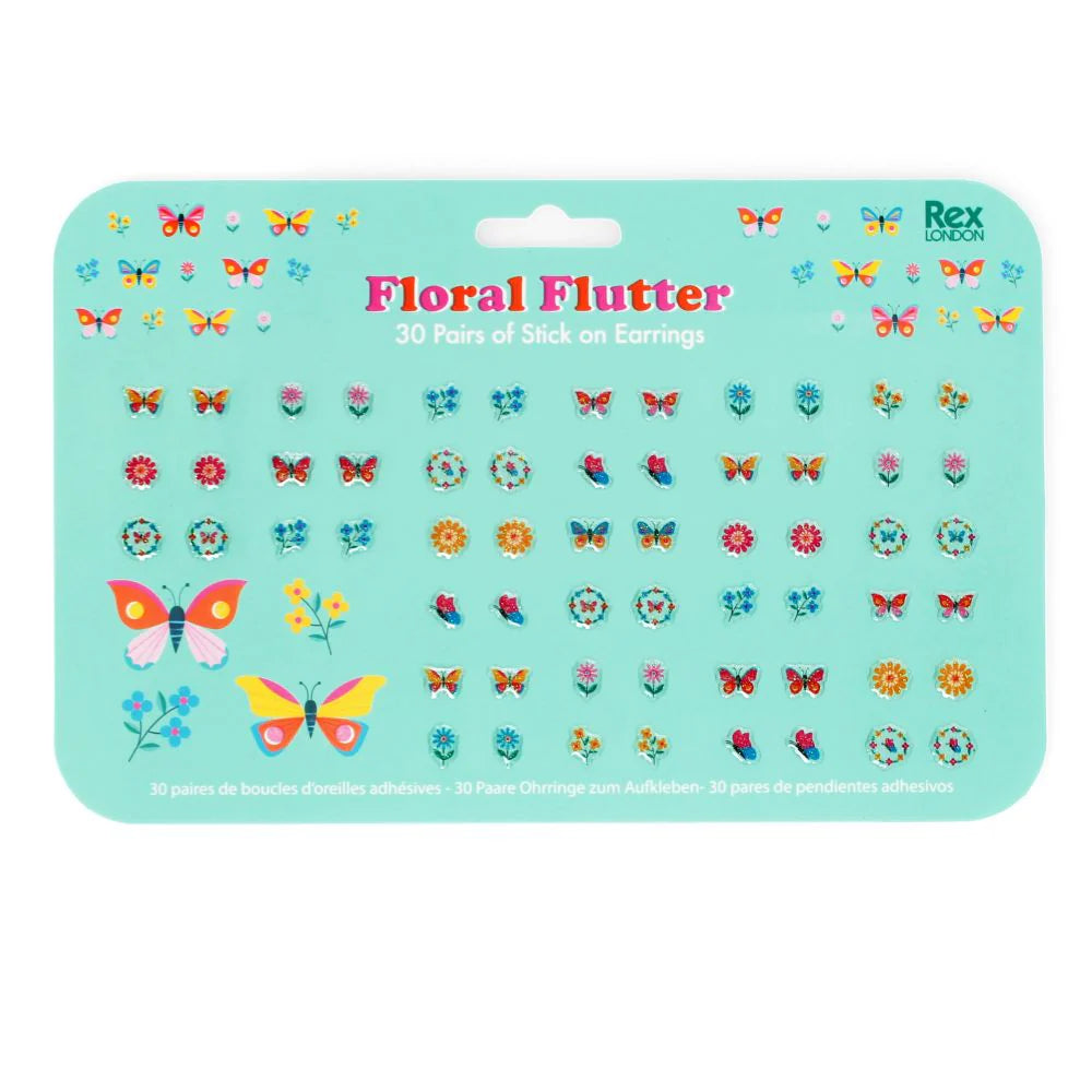 Rex London Stick on Earrings - Floral Flutter