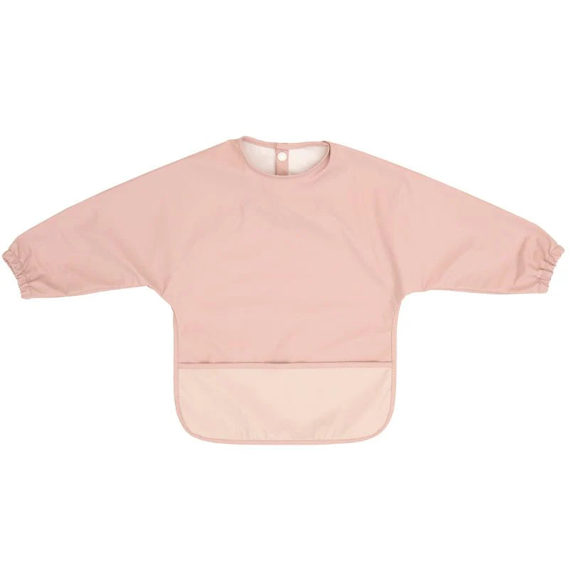 All4Ella Recycled Long Sleeve Bib- Two-Tone Pink