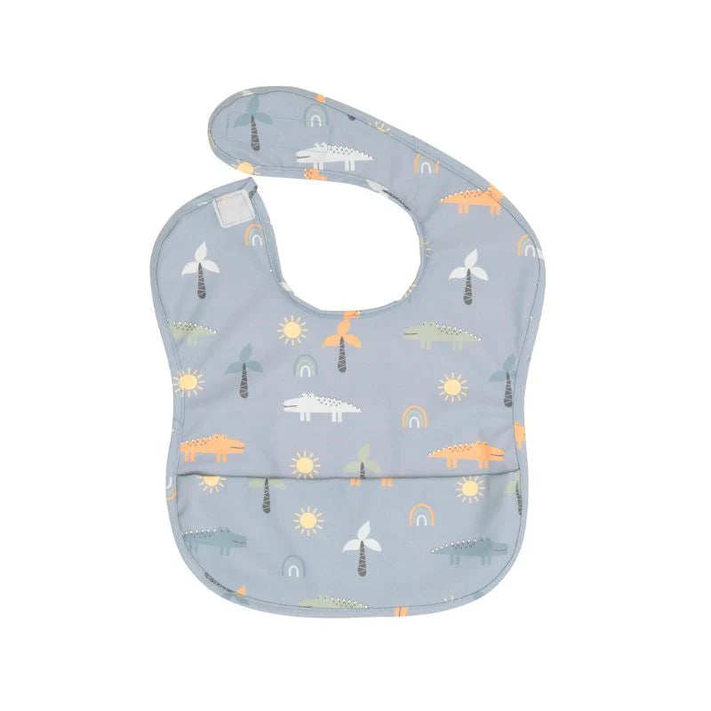 All4Ella Recycled Pouch Bib- Crocodile