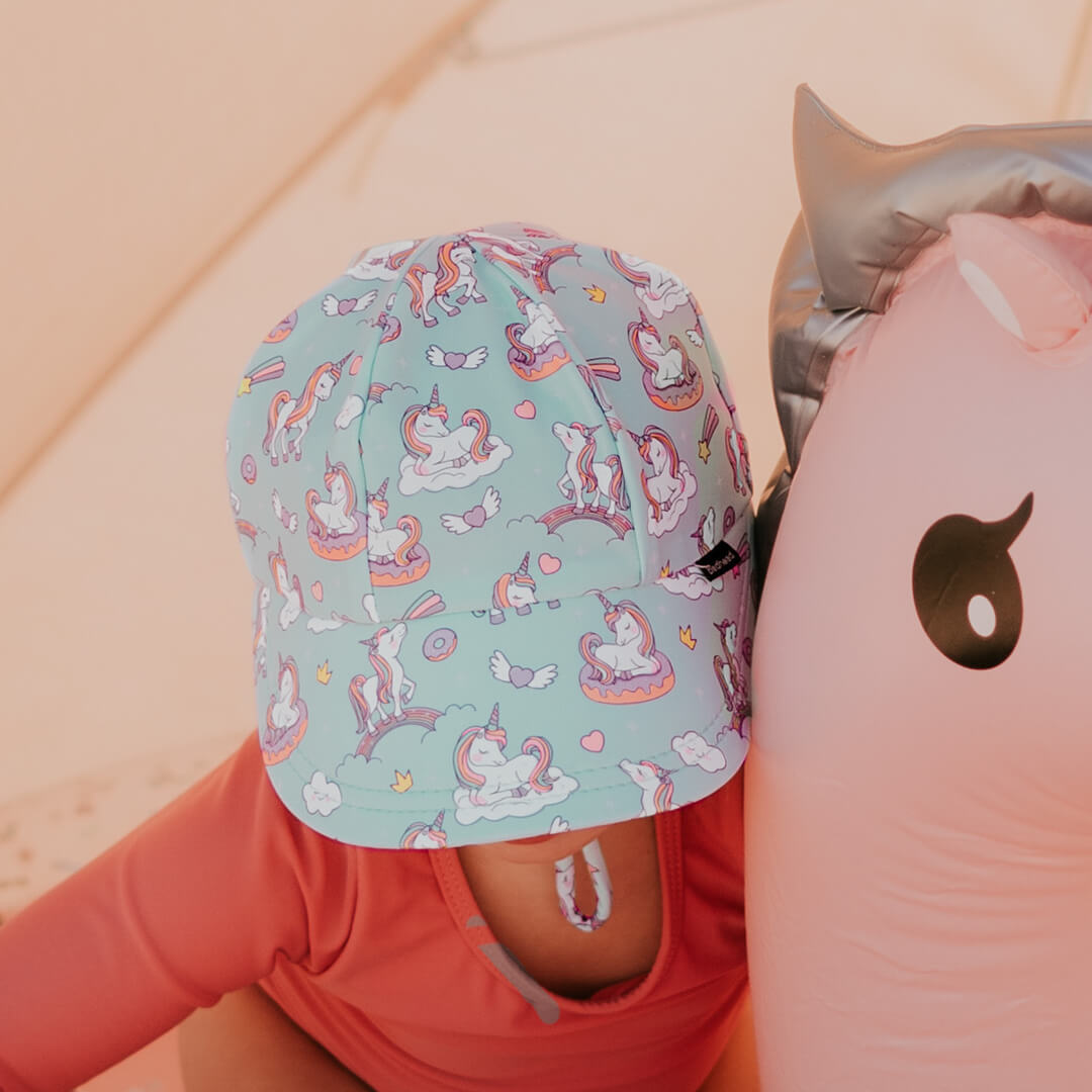 Bedhead Hats Kids Beach Swim Legionnaire Hat - Unicorn