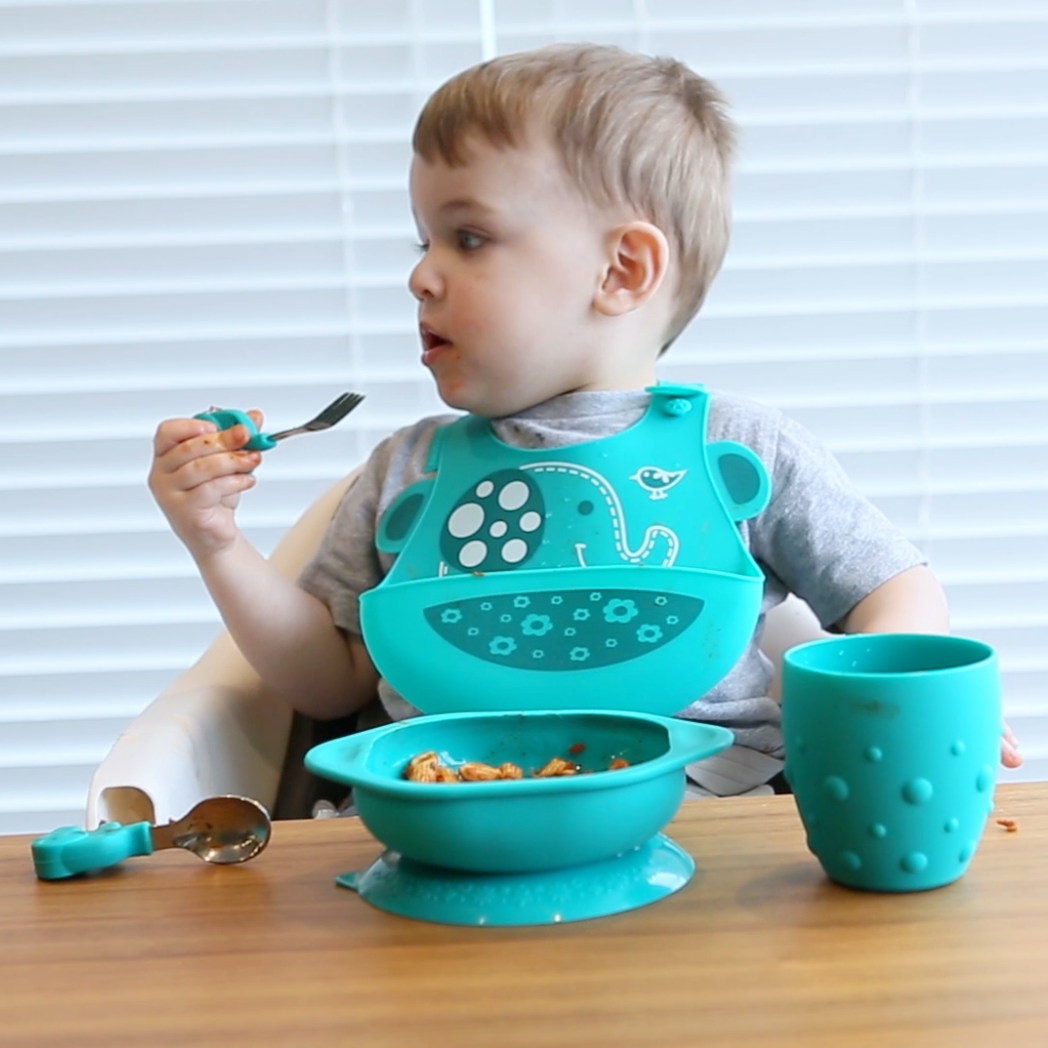 Palm Grasp Spoon and Fork Set - Elephant