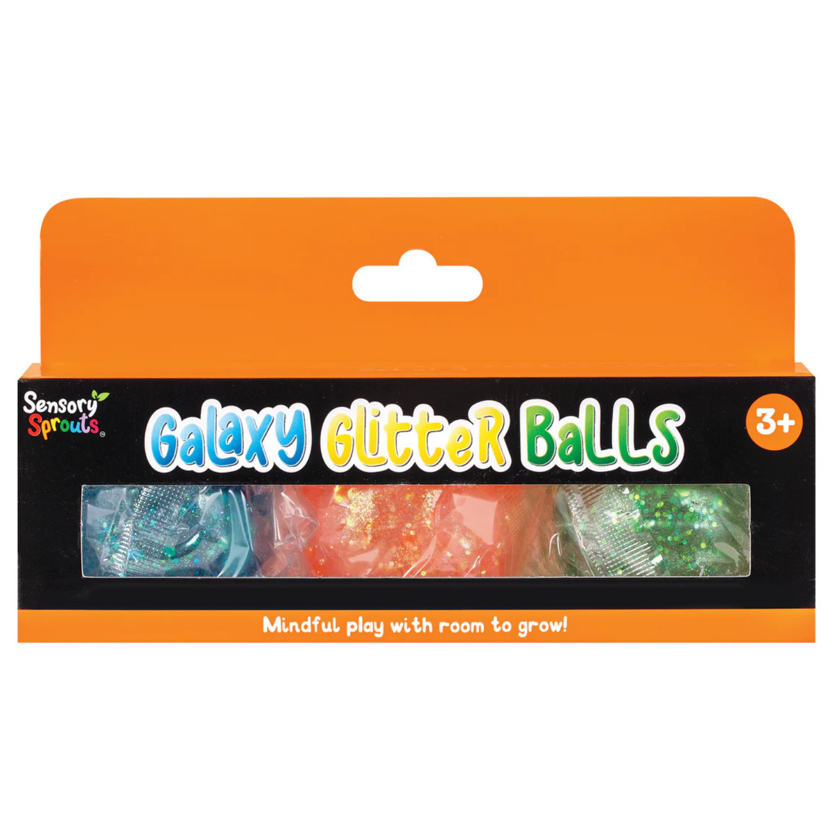 Sensory Sprout Galaxy Glitter Balls - Orange