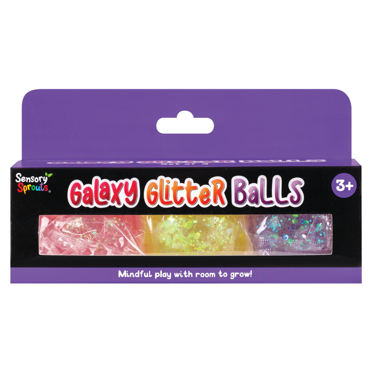 Sensory Sprout Galaxy Glitter Balls - Purple