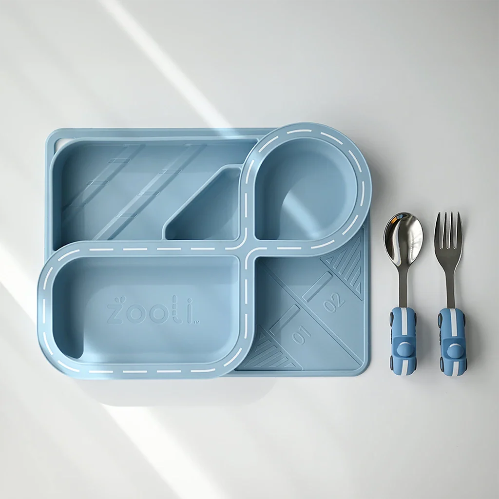 Zooli Racetrack Dinnerware Set - Powder Blue