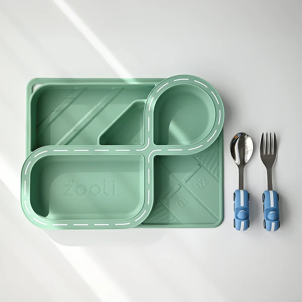 Zooli Racetrack Dinnerware Set - Sage Green
