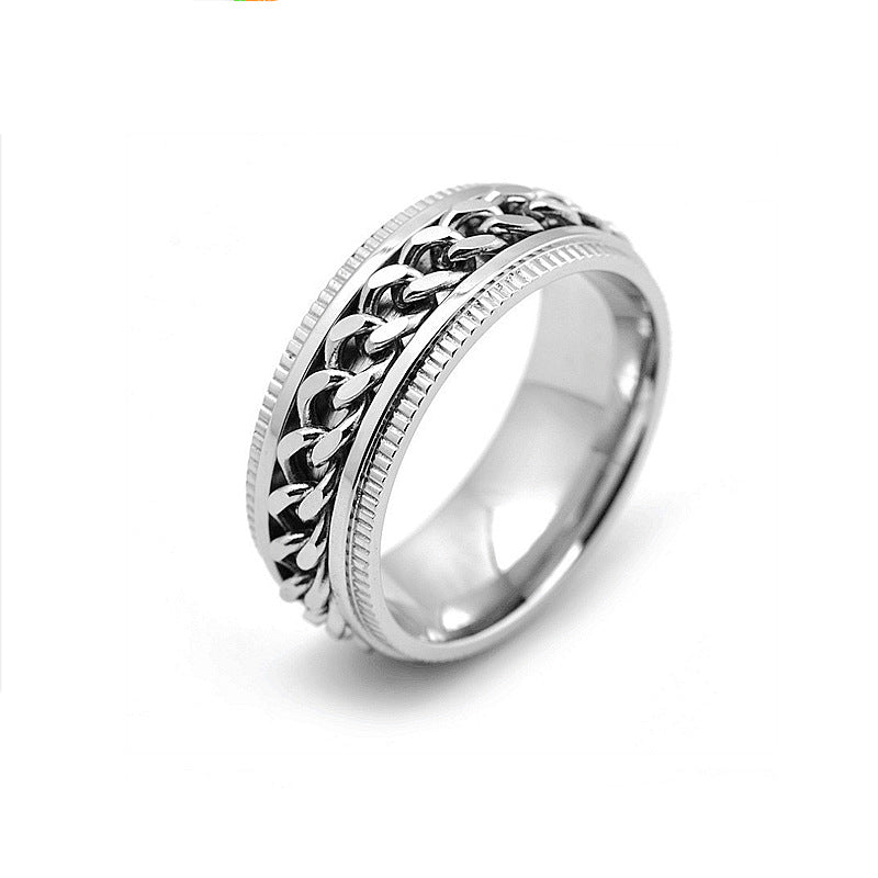 Chain Silver Fidget Ring