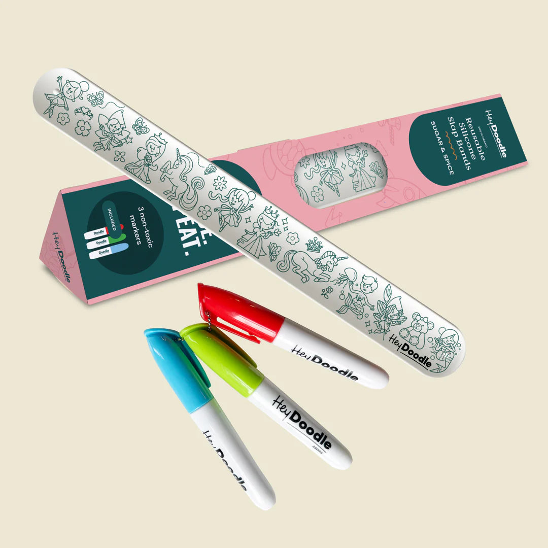 HeyDoodle - Reusable Silicone Slap band - Sugar &amp; Spice