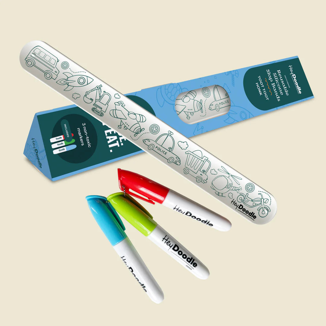 HeyDoodle - Reusable Silicone Slap band - Toot Toot