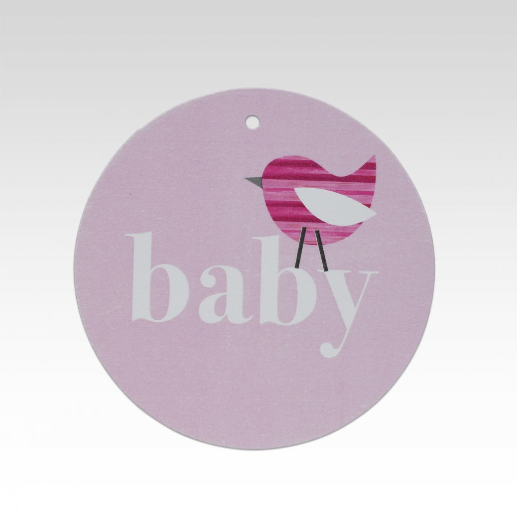 Rhi Creative Pink Baby Bird Gift Tag