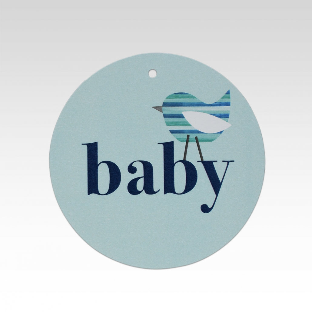 Rhi Creative Blue Baby Bird Gift Tag