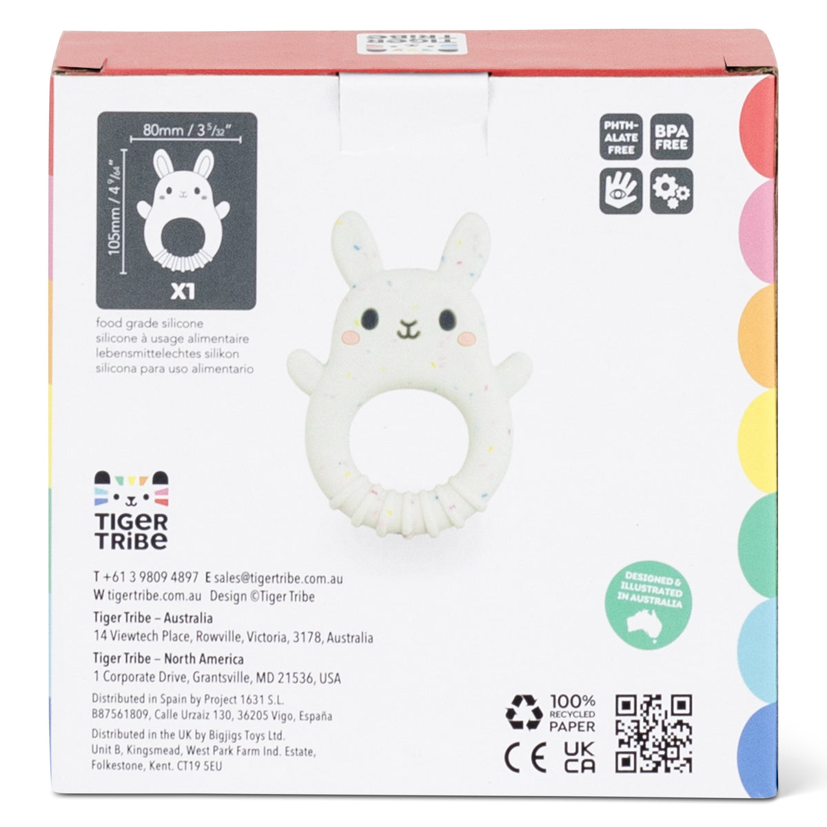 Tiger Tribe Silicone Teether Bunny