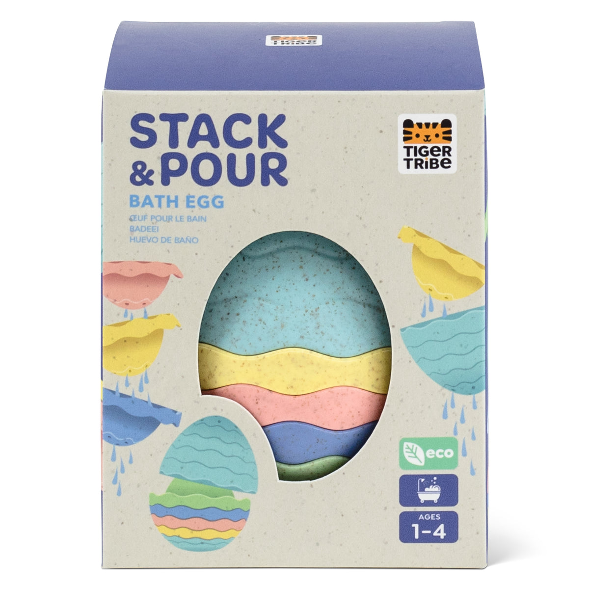 Tiger Tribe Stack and Pour Bath Egg