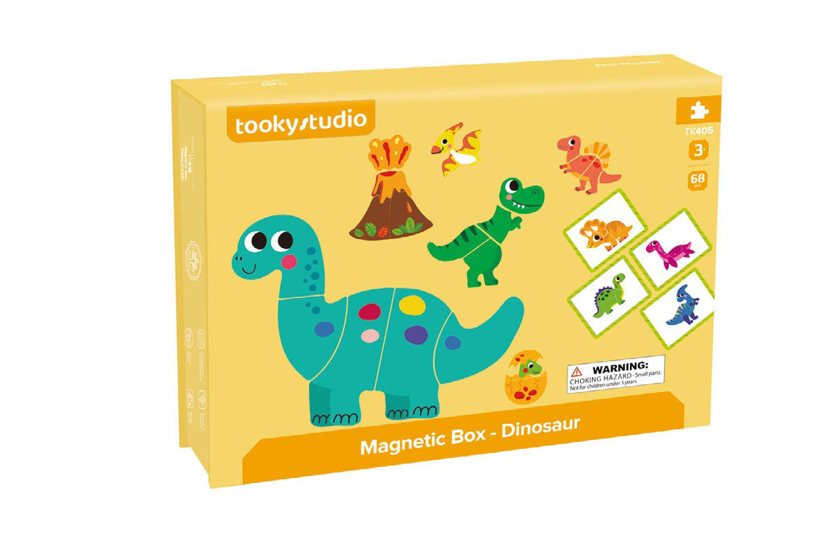 Tooky Toy Magnetic Box - Dinosaur