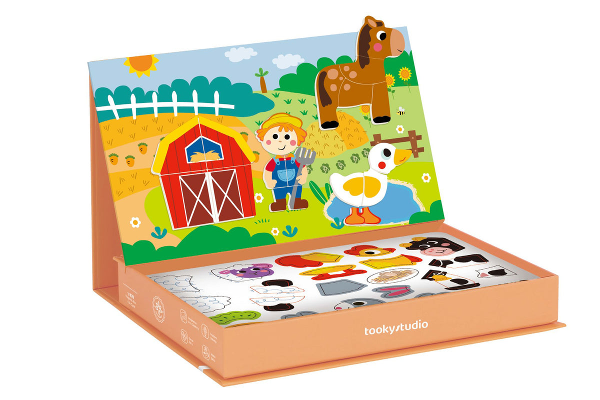 Tooky Toy Magnetic Box - Farm