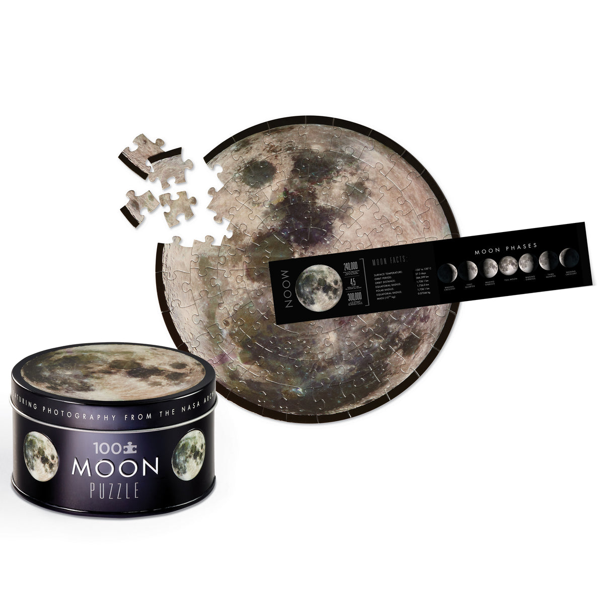 100 Pc NASA Tin Puzzle - the Moon