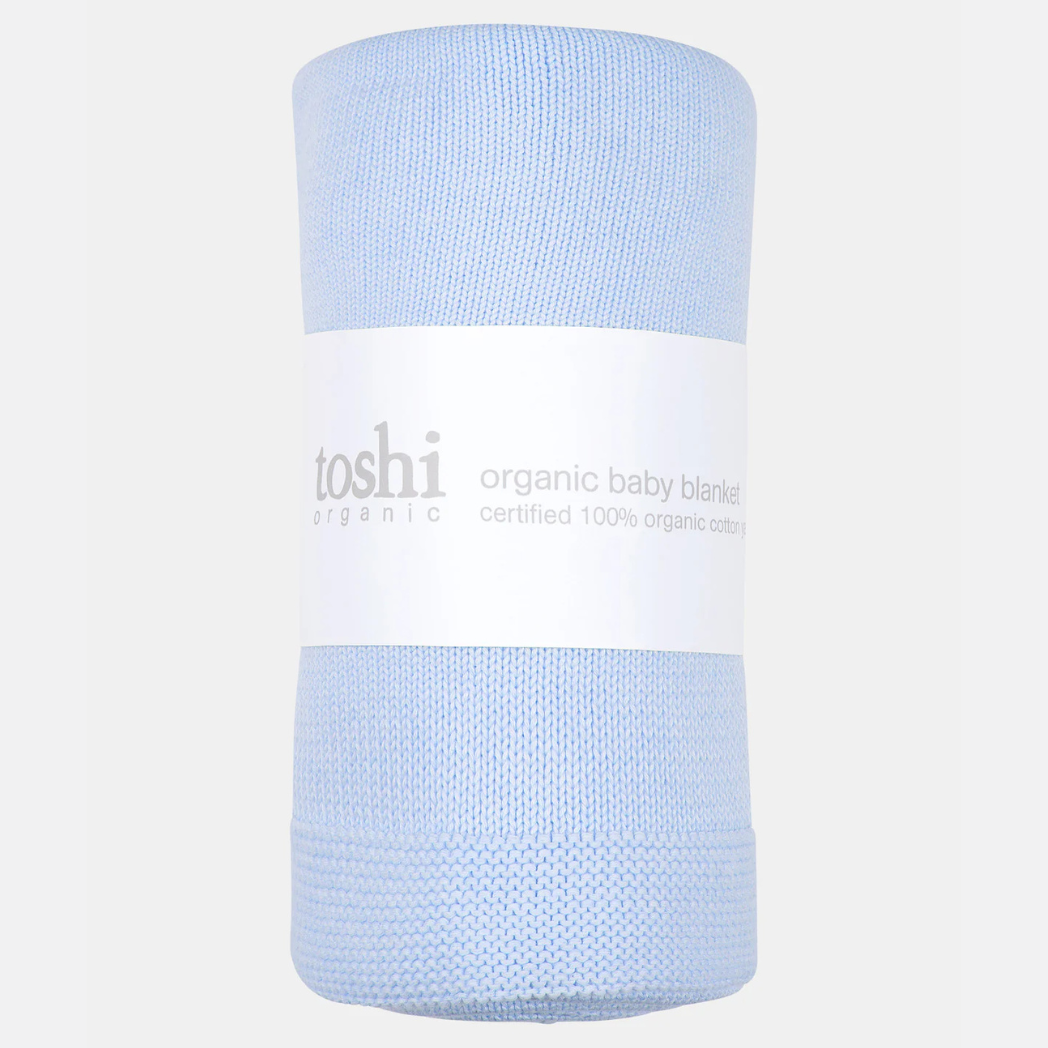 Toshi Organic Blanket Snowy - Seabreeze