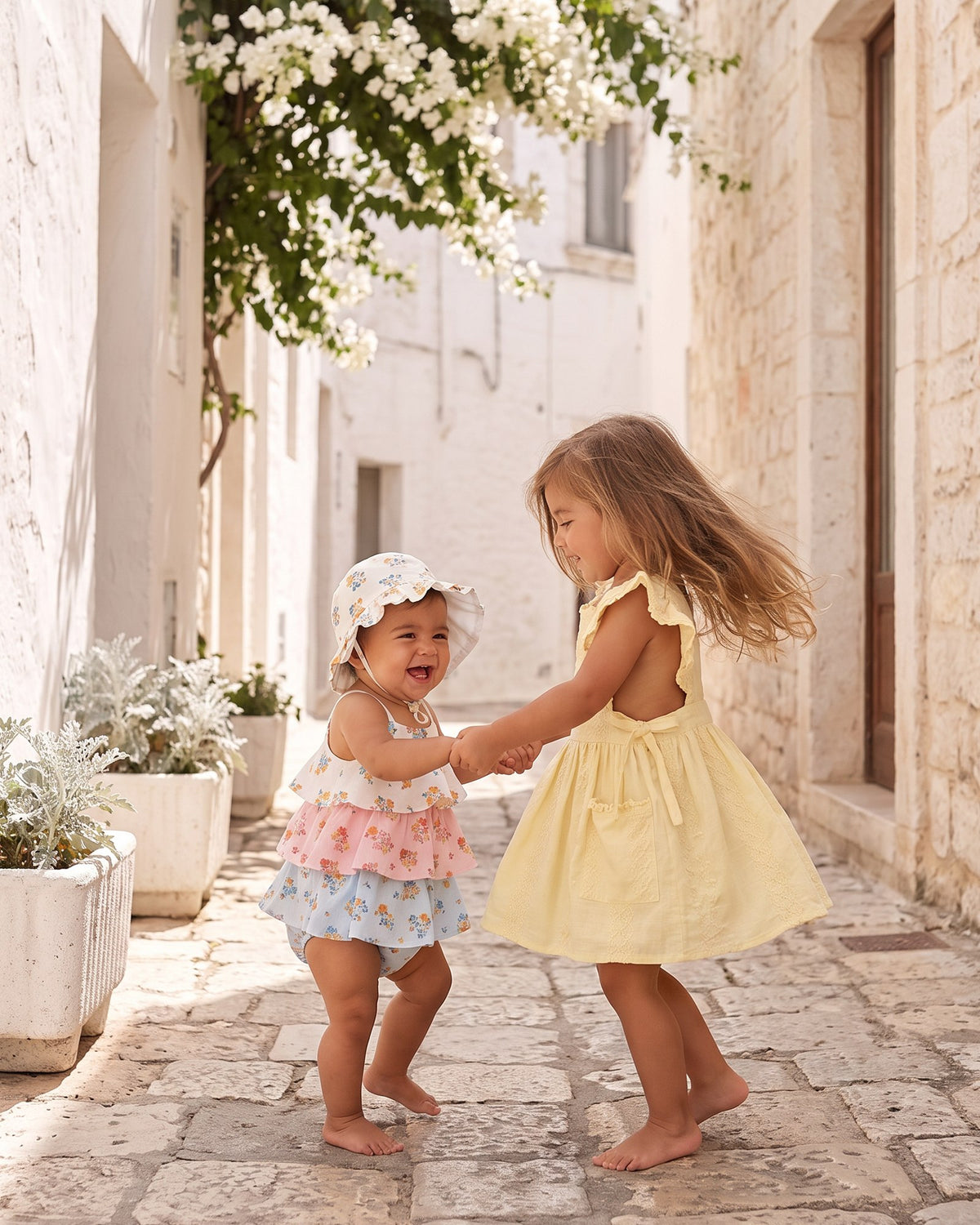Baby Pinafore Florence Lemon