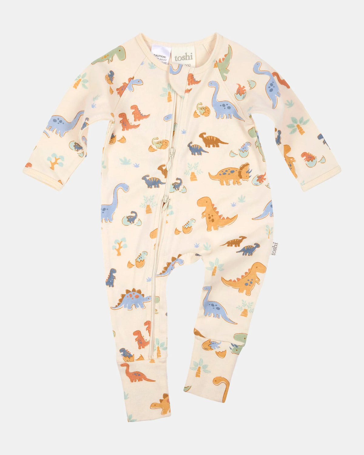 Toshi Onesie L/S Harvest - Dino Bubs