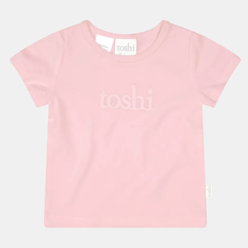 Toshi Dreamtime Organic Short Sleeve Logo Tee - Peony