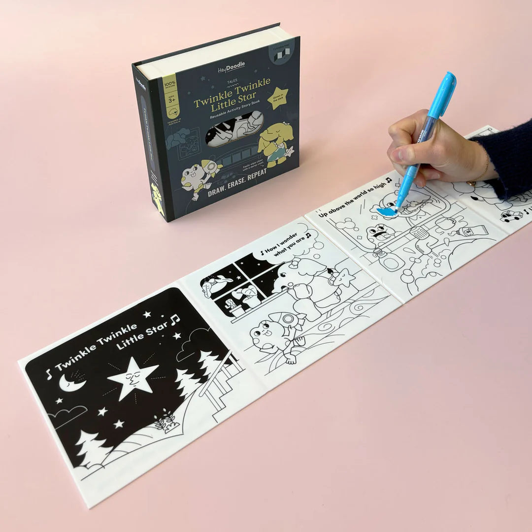 HeyDoodle Twinkle Twinkle Little Star Reusable Colouring Book