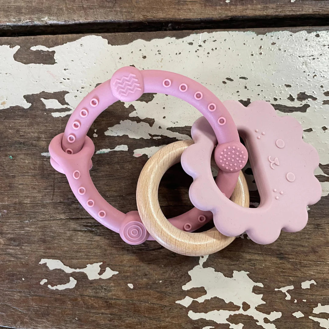 Wonder Tribe Silicone Lion Teether- Pink