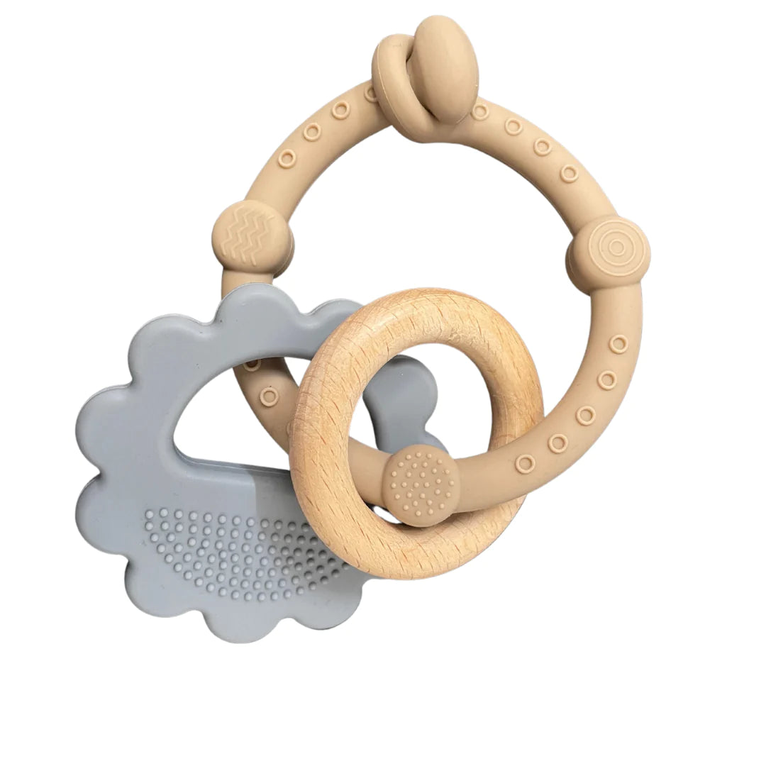 Wonder Tribe Silicone Lion Teether - Grey