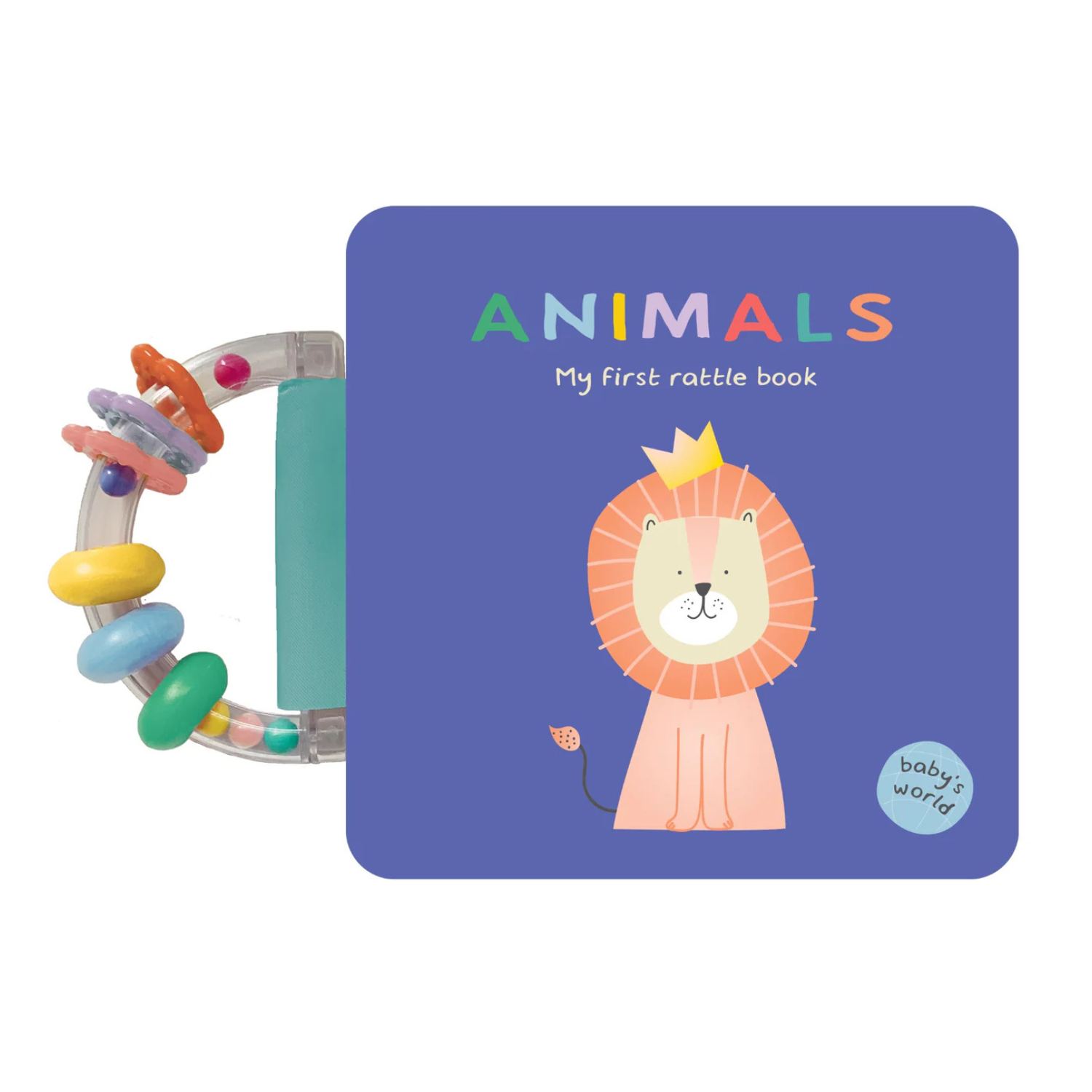 My First Rattle Book – Animals with rattle handle and bright animal illustrations for babies