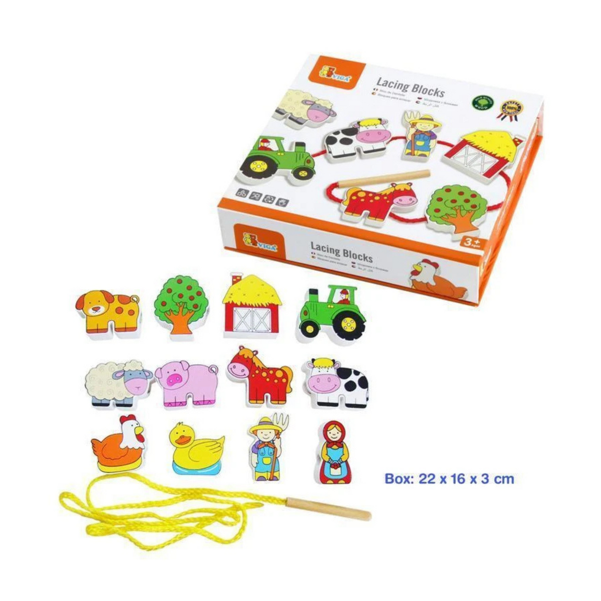 Viga Lacing Blocks - Farm