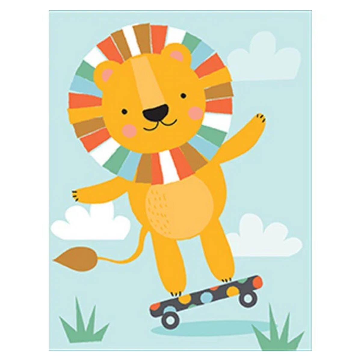 Lion Skateboard Mini Card