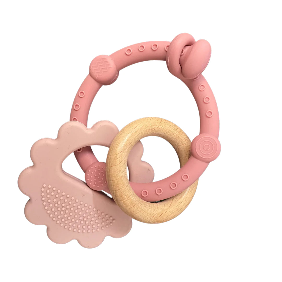 Wonder Tribe Silicone Lion Teether- Pink