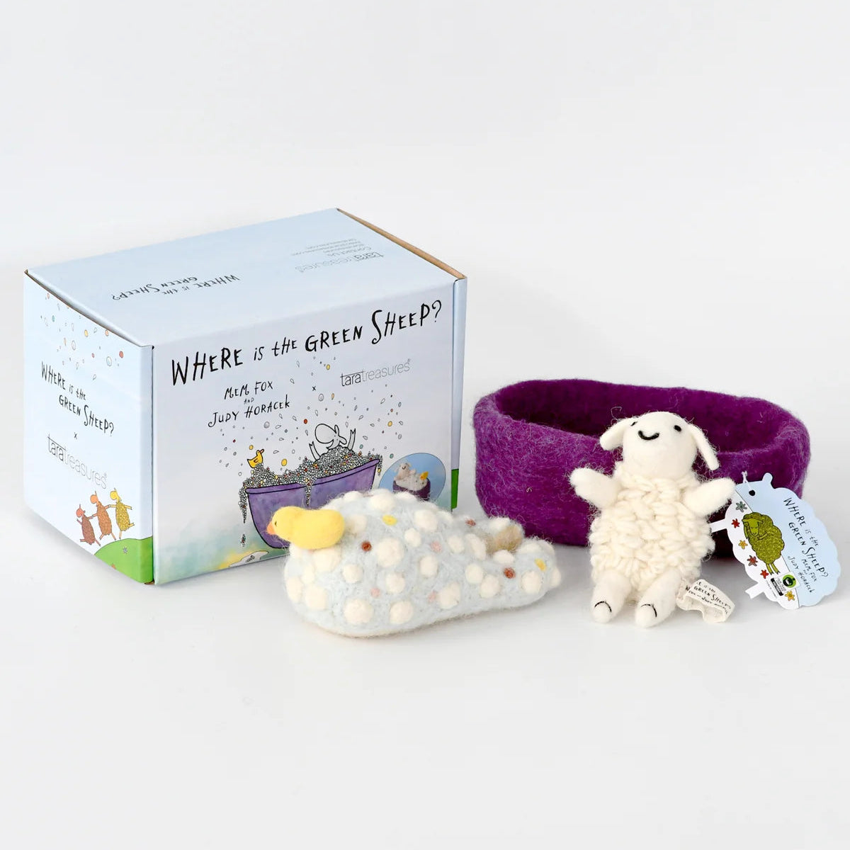 Tara Treasures Where Is The Green Sheep? Bath Sheep Play Set