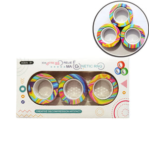 Magnetic Fidget Rings - Rainbow