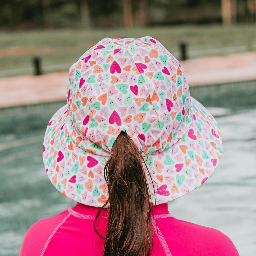 Bedhead Hats Ponytail Swim Bucket Hat - Sweet Heart