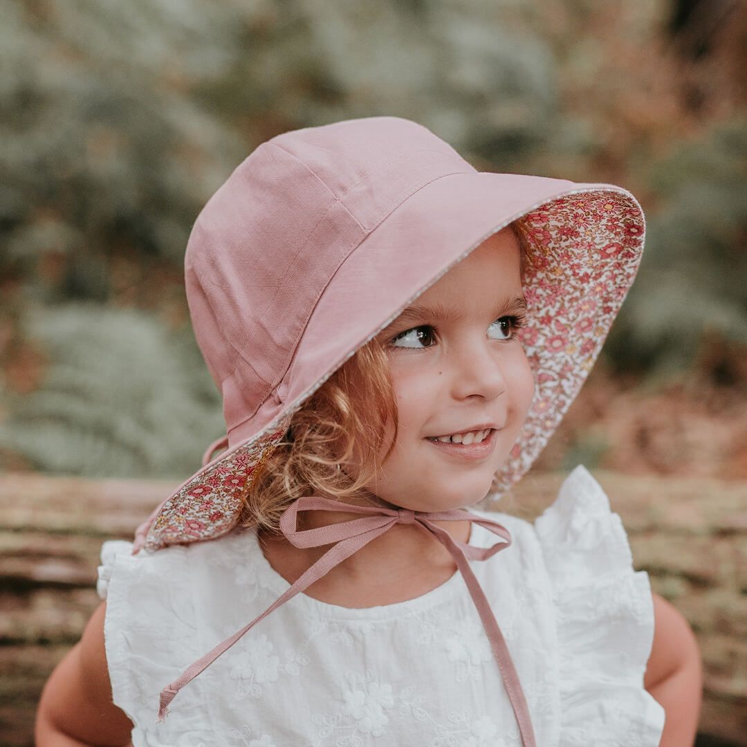 Bedhead Hats Wanderer Girls Reversible Panelled Bucket Sun Hat - Ramble/Rosa