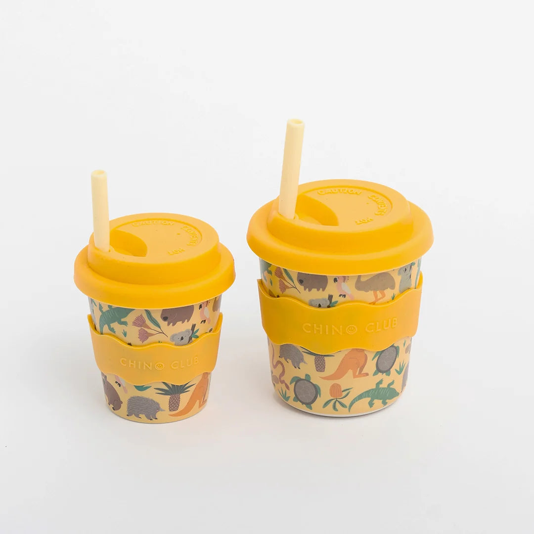 Chino Club Reusable Bamboo 240ml Cup - Aussie Animals