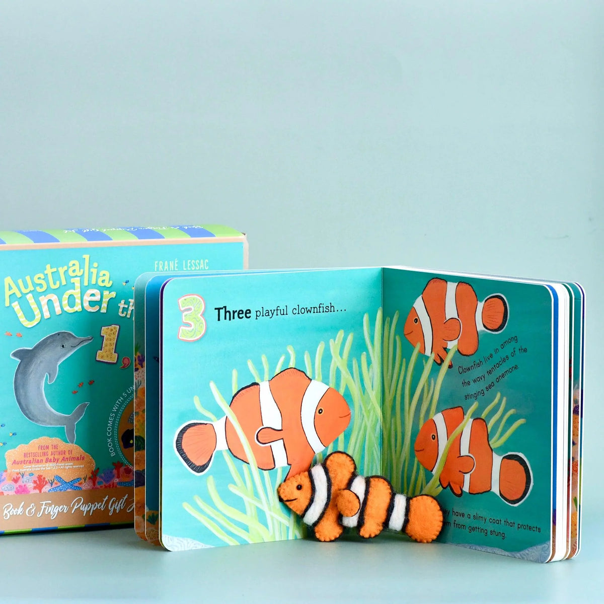 Tara Treasures Australia Under the Sea 123 - Book and Finger Puppet Set