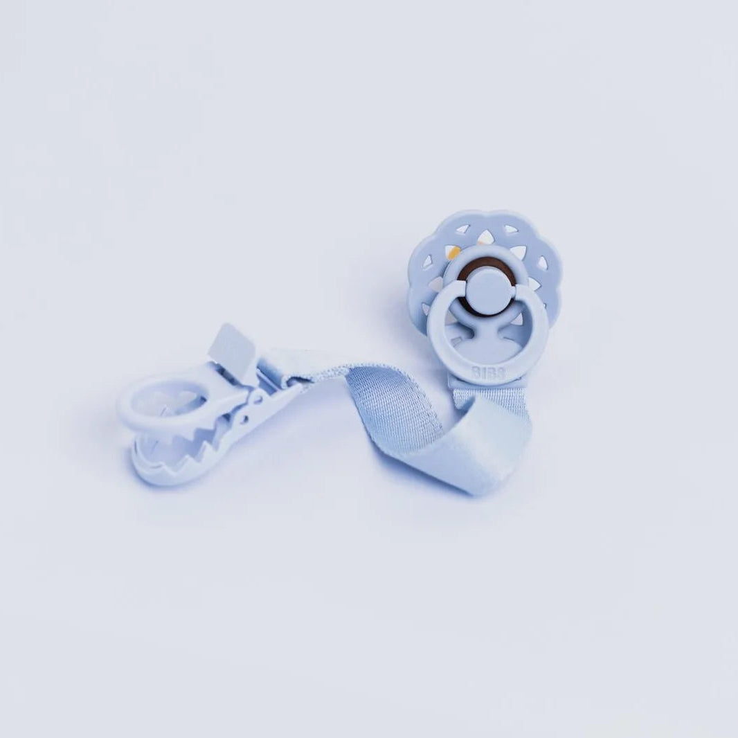 BIBS Dummy Clip Loop - Dusty Blue