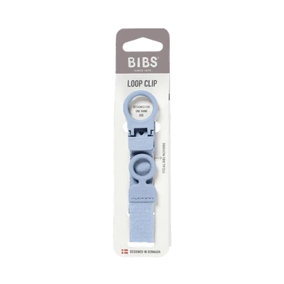 BIBS Dummy Clip Loop - Dusty Blue